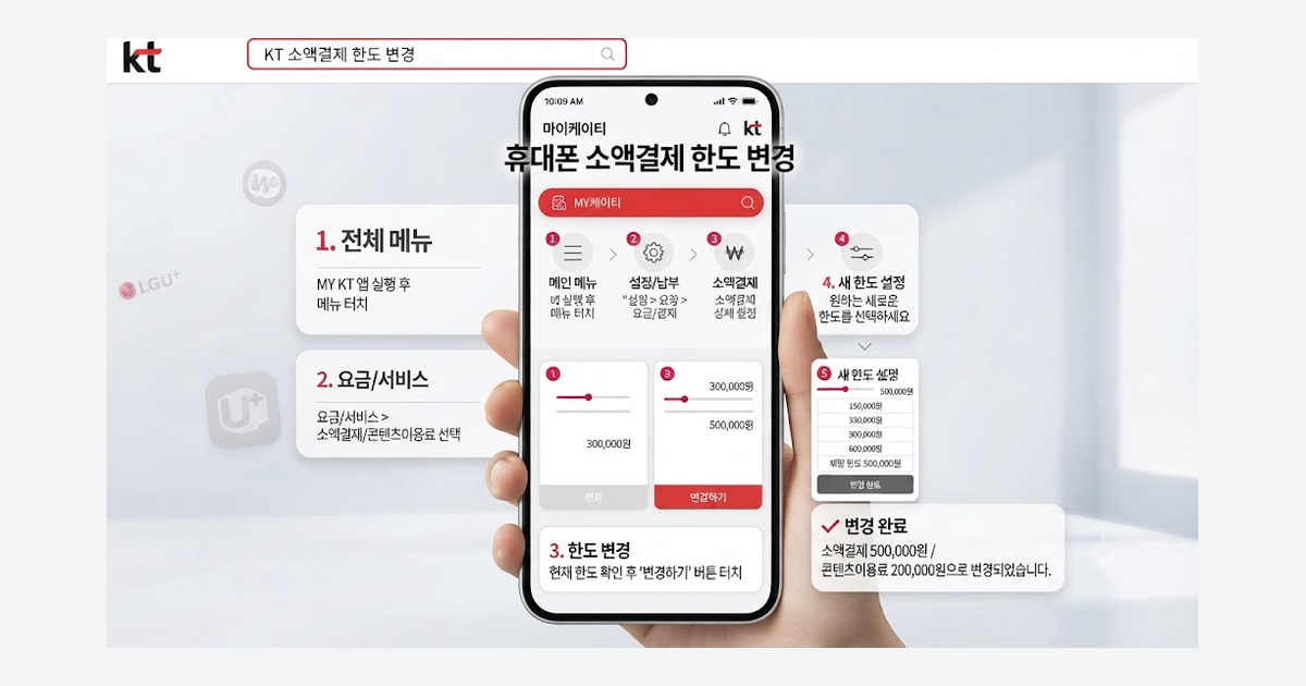 KT 소액결제 한도 변경 가이드