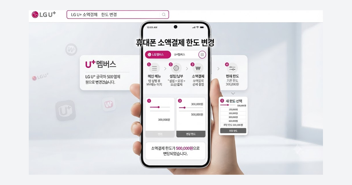 LG U+ 소액결제 한도 변경 가이드