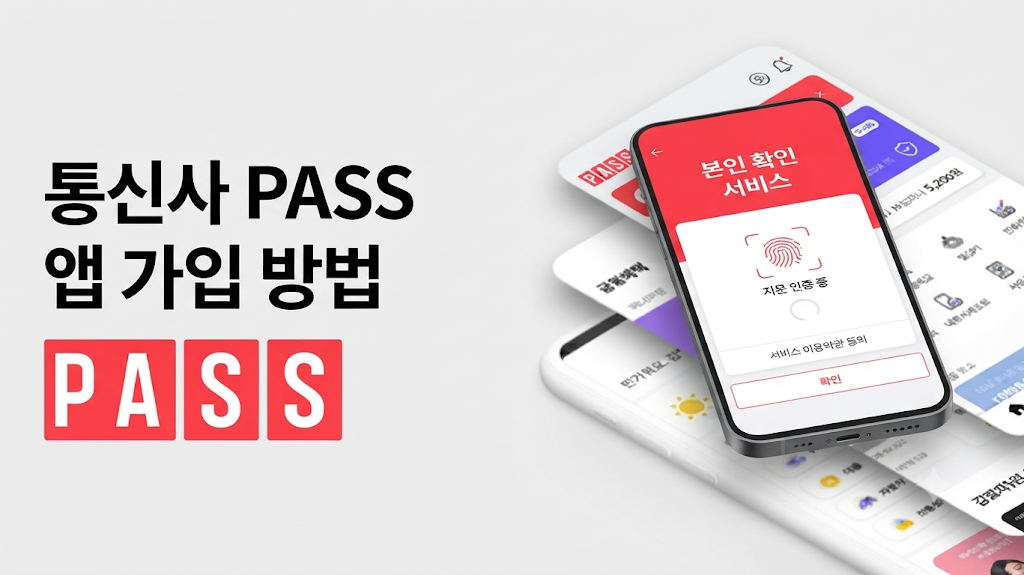 통신사 PASS 앱 가입 방법 — 본인확인·지문 인증 화면 안내